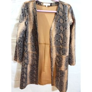 NWOT Snakeskin Jacket/Coat